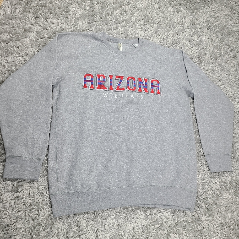 Vintage Men's Arizona Wildcats Gray Long Sleeve Crewneck Sweater Size XL